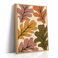Big Leaf Energy, print in a natural wood frame