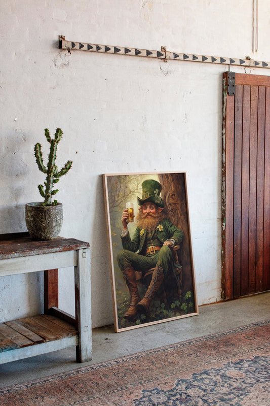 Lucky Leprechaun: Irish Folklore Canvas Wall Art