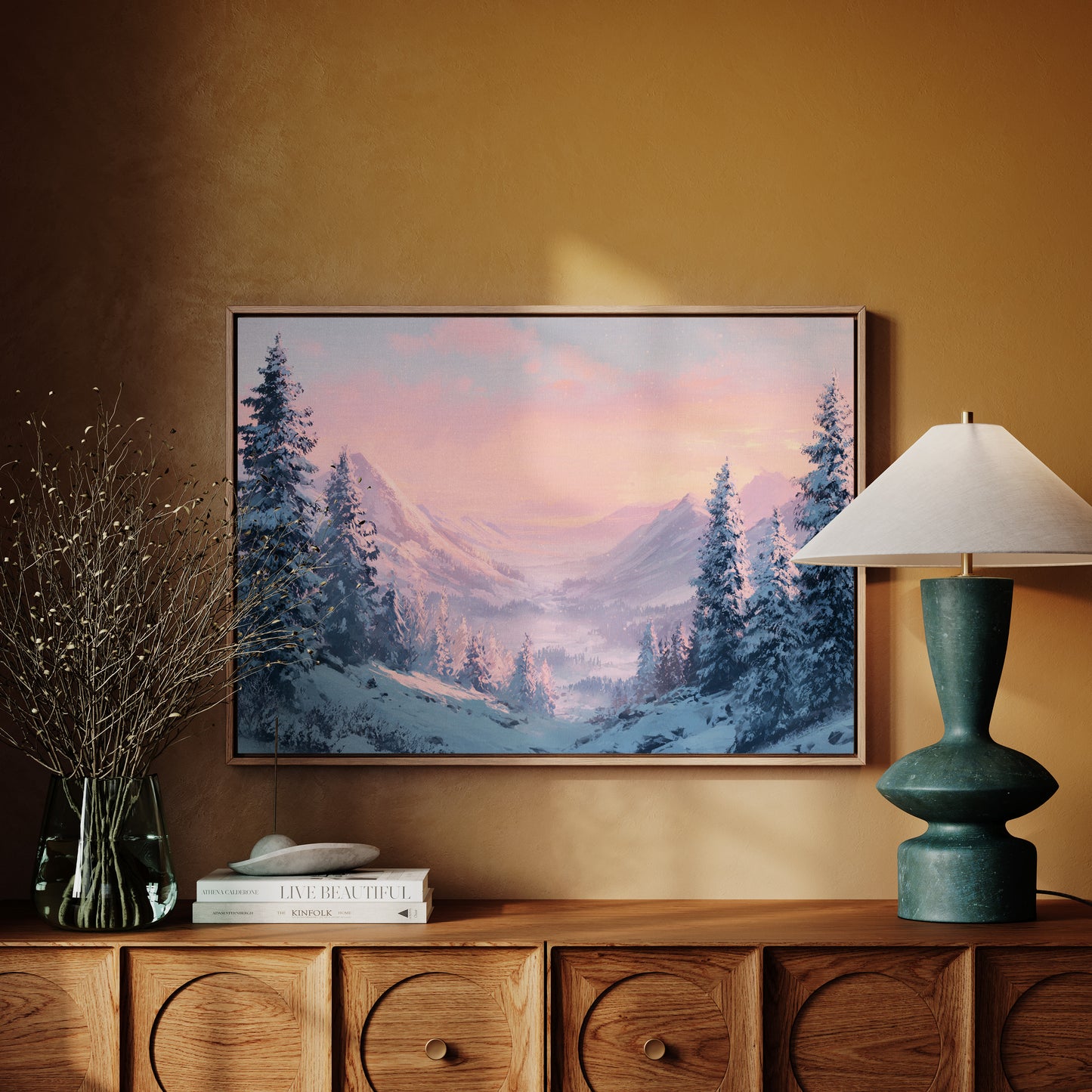 Snow Peaks Blush At Dawn