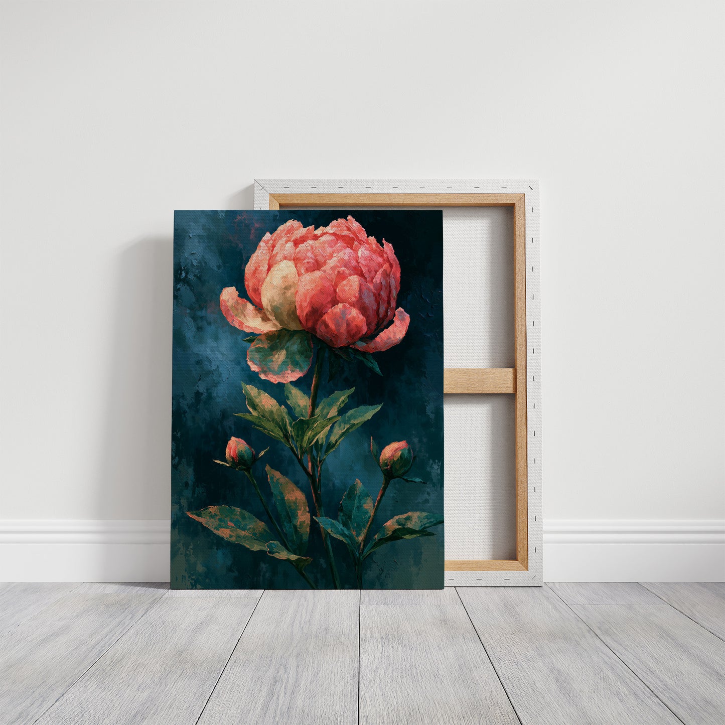 Peony Symmetry, Twin Buds Below