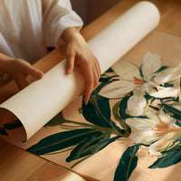 White Lily Botanical Painting