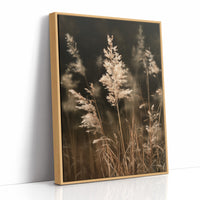Plume With A View, print in a natural wood frame