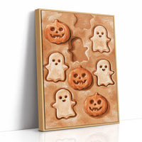 Two Ghosts Already Escaped The Dough, print in a natural wood frame