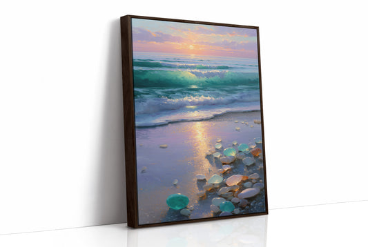 Sea Glass Catches The Rising Sun