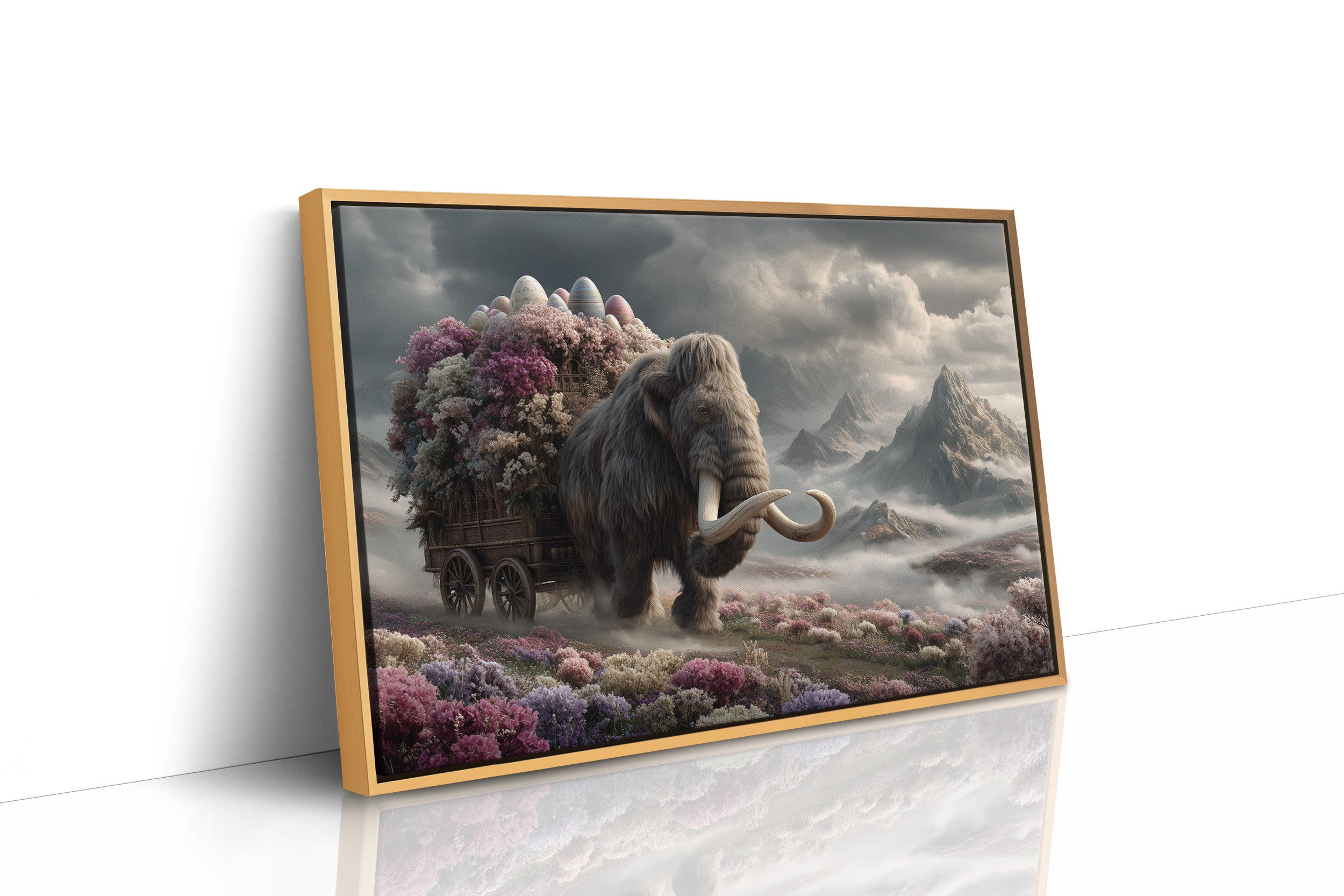 Mammoth's Blossom-Draped Easter Cart