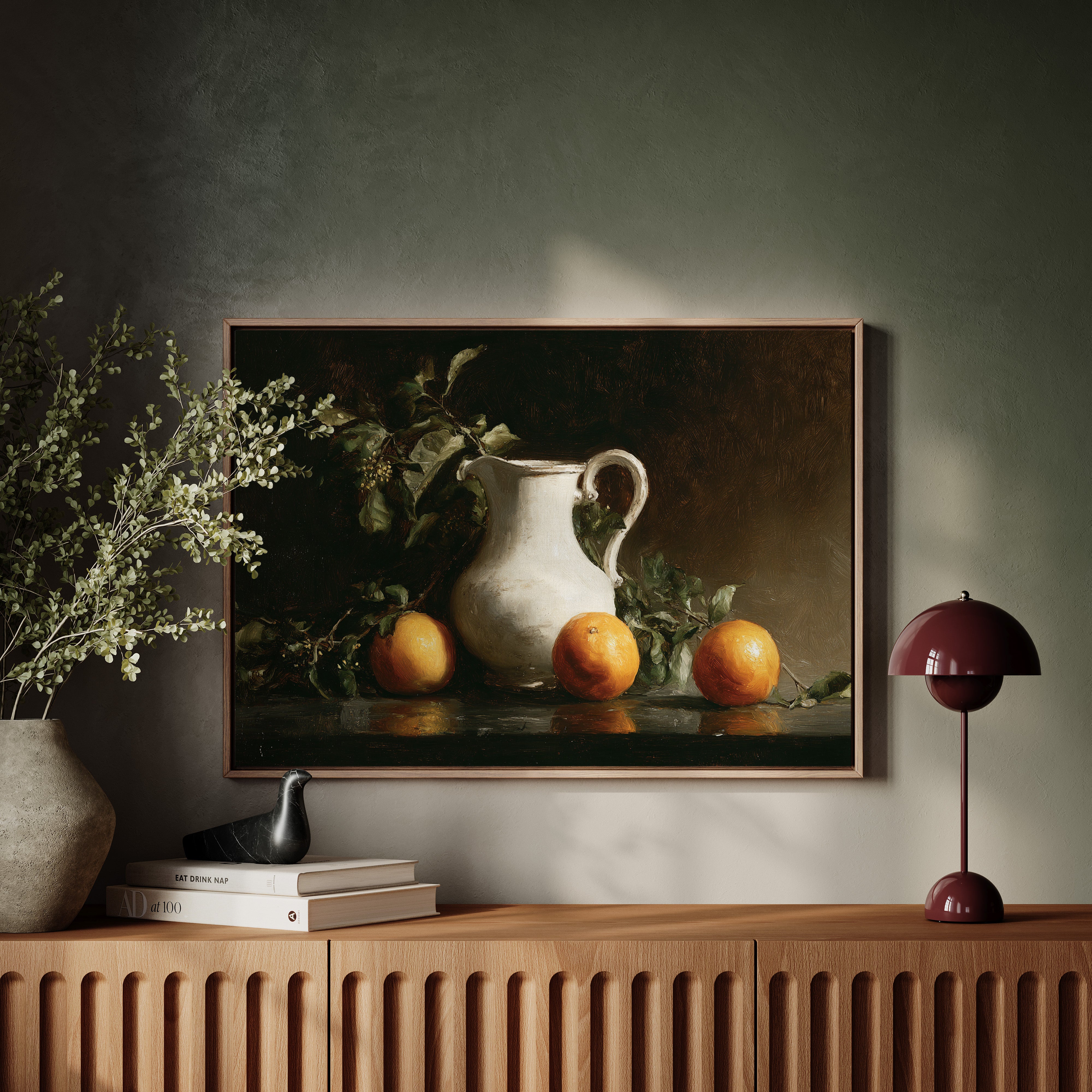 Citrus Morning With White Pitcher