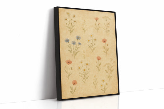 Vintage Wildflower Watercolor Print
