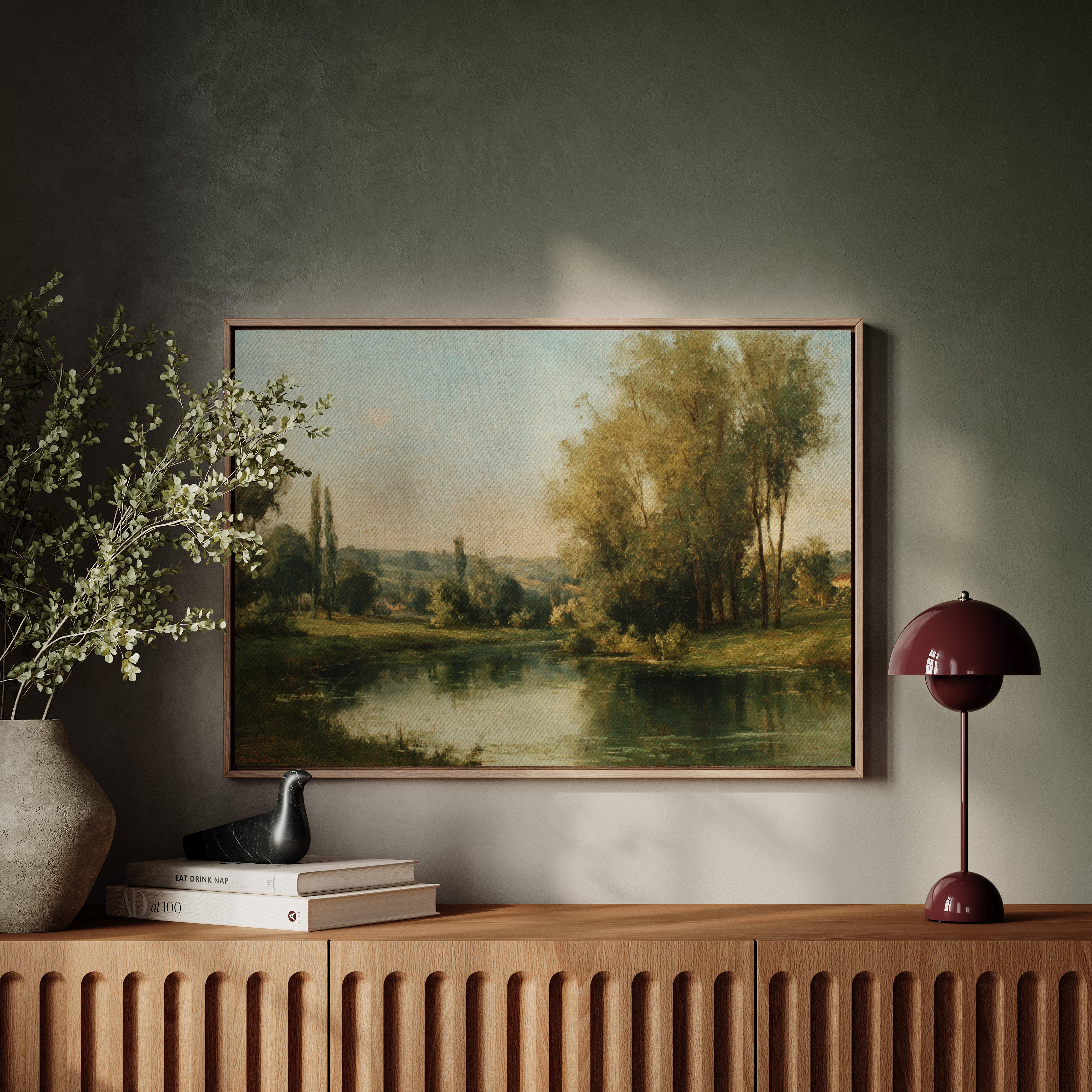 Poplars Mirror Summer's Gentle Light
