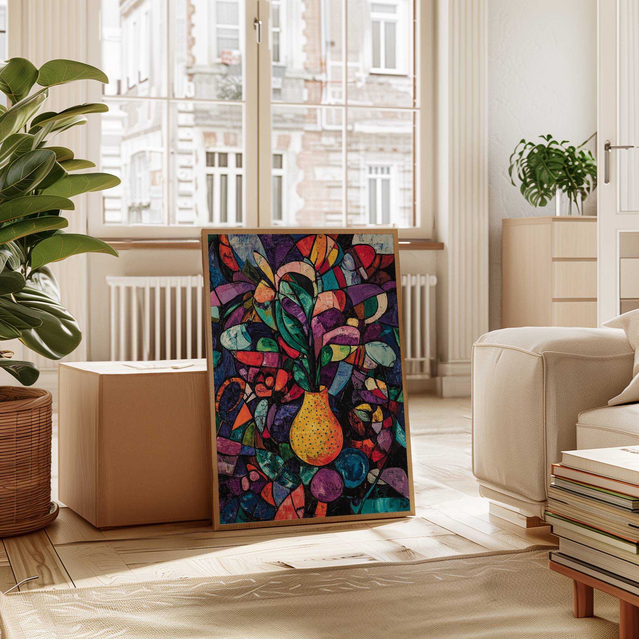 Midnight Garden Blooms In Glass