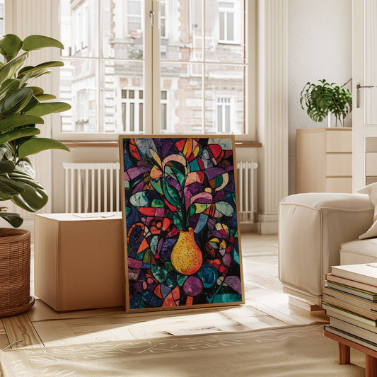 Midnight Garden Blooms In Glass