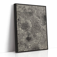 Cascading Circular Patterns in Monochrome