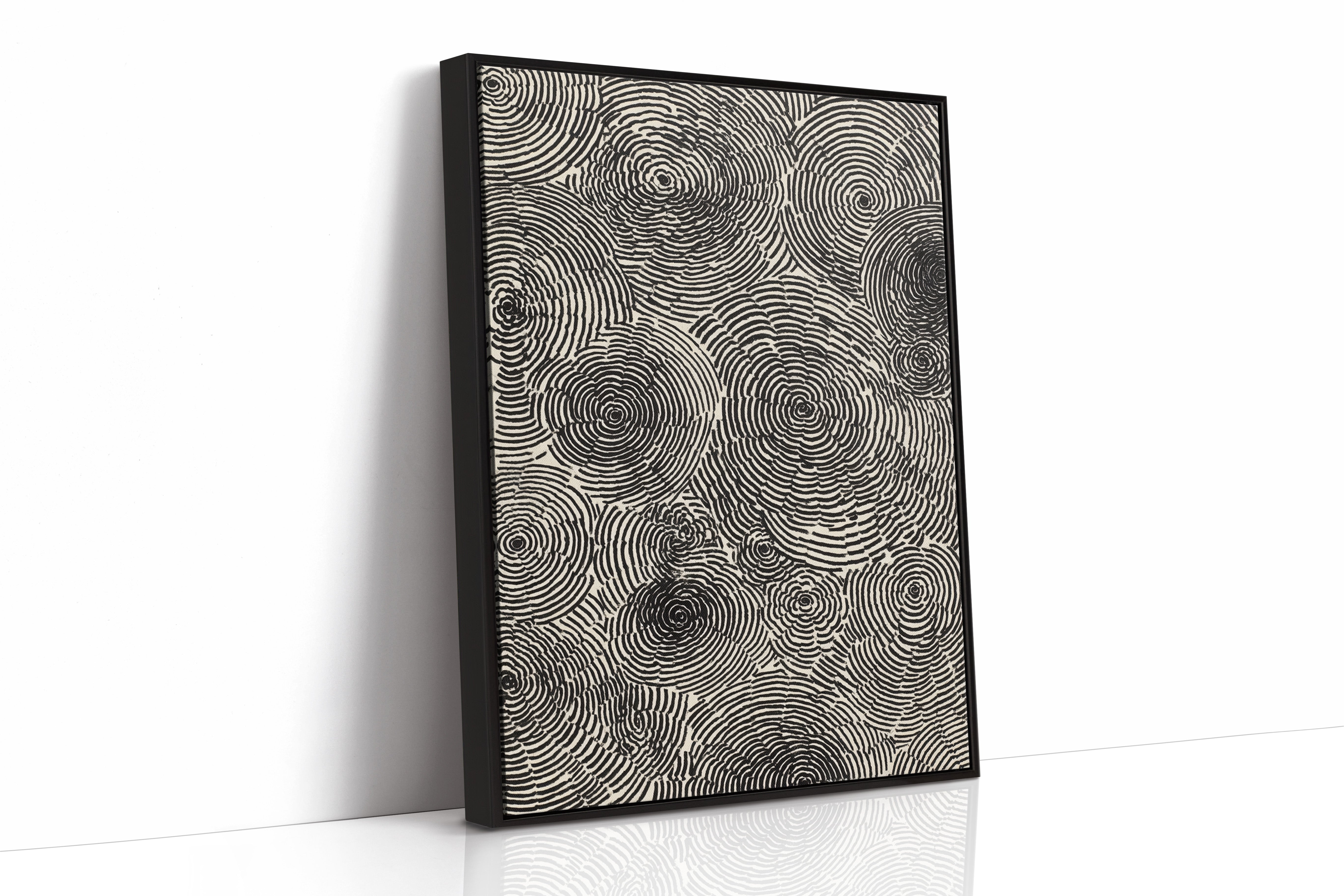 Cascading Circular Patterns in Monochrome