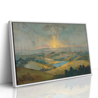 Dawn Breaks Over Rolling Hills