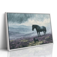 Pony and Terrier on the Misty Moor