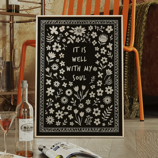 It Is Well With My Soul Floral Print