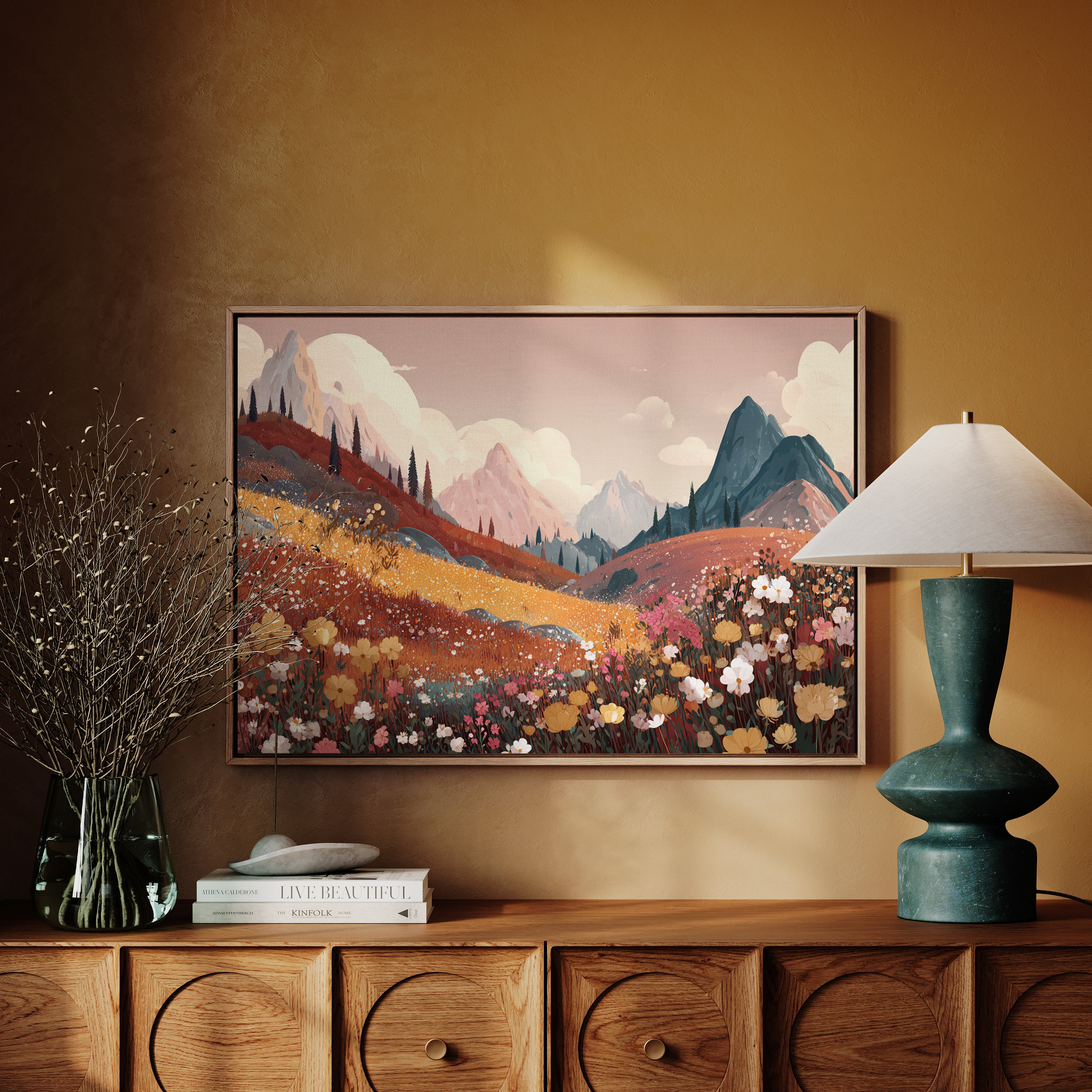Alpine Meadows Bloom In Gold