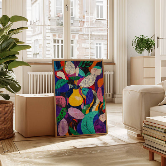 Yellow Vase Dances With Color