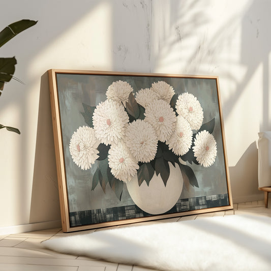 White Chrysanthemums Find Quiet Grace