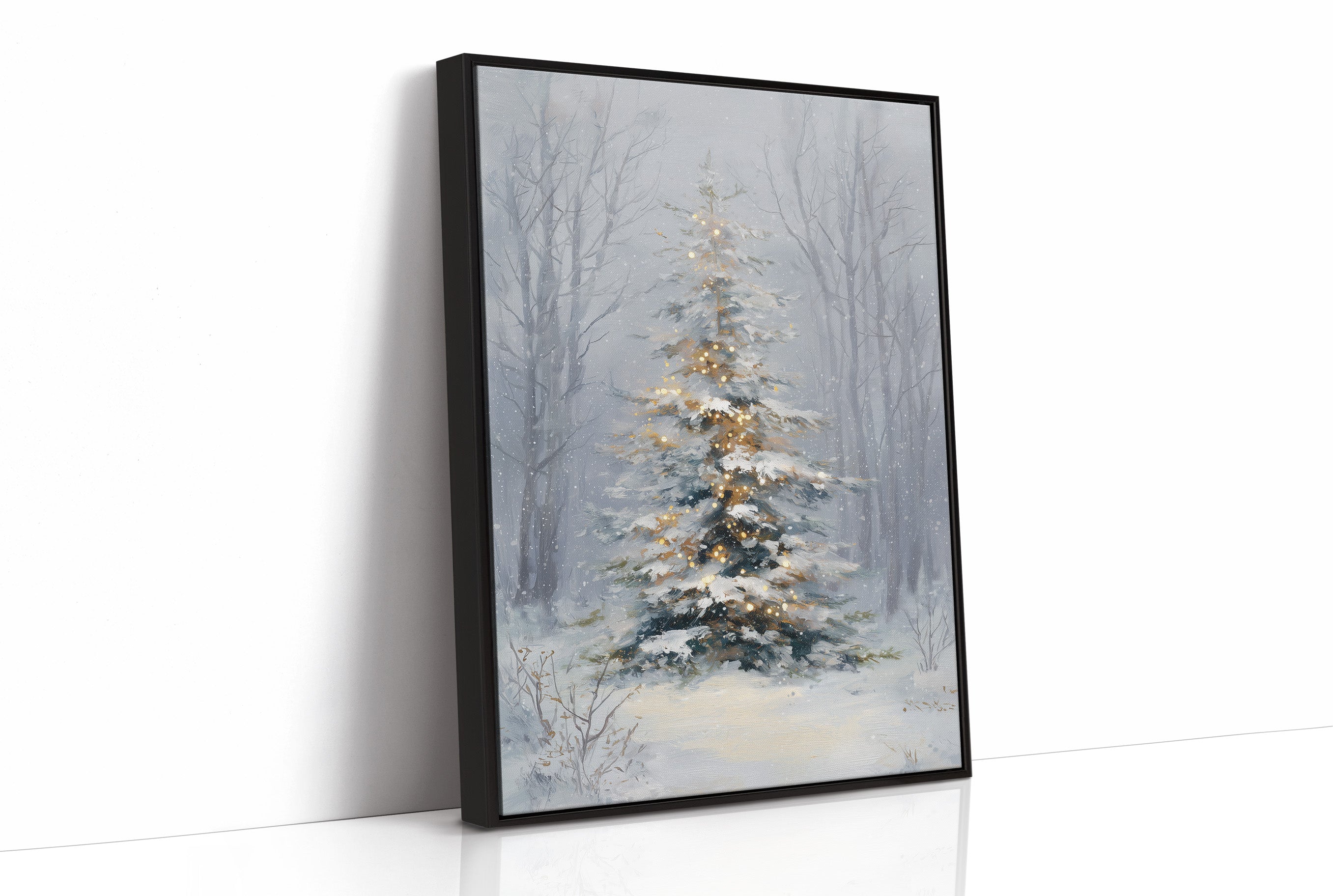 Golden Lights in Winter Silence