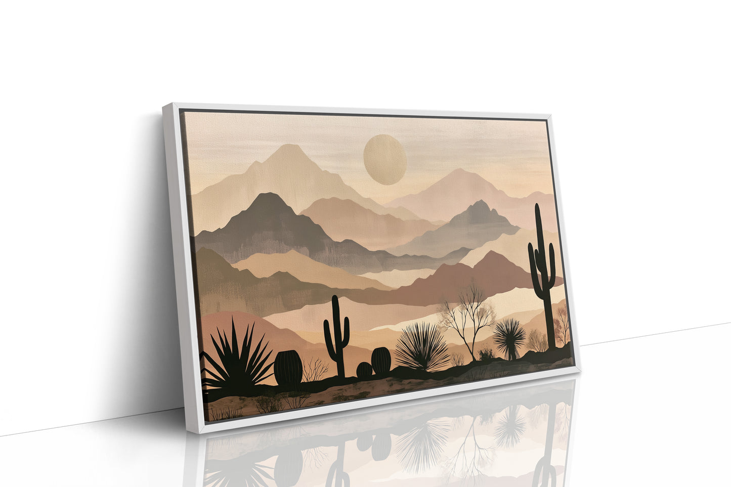 Layered Desert Peaks at Dawn