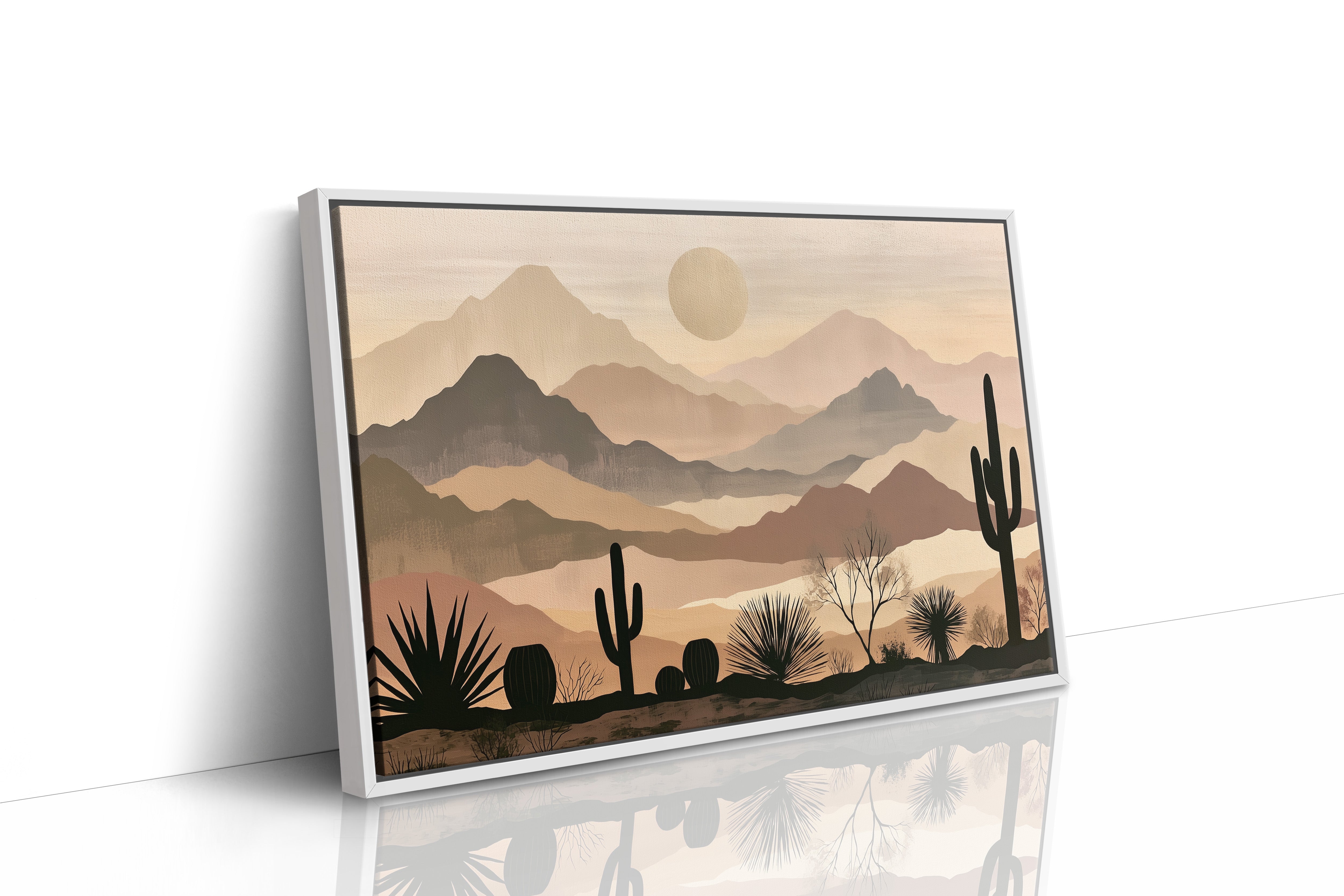 Layered Desert Peaks at Dawn