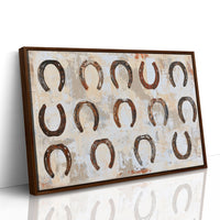 Fourteen Rusted Horseshoes