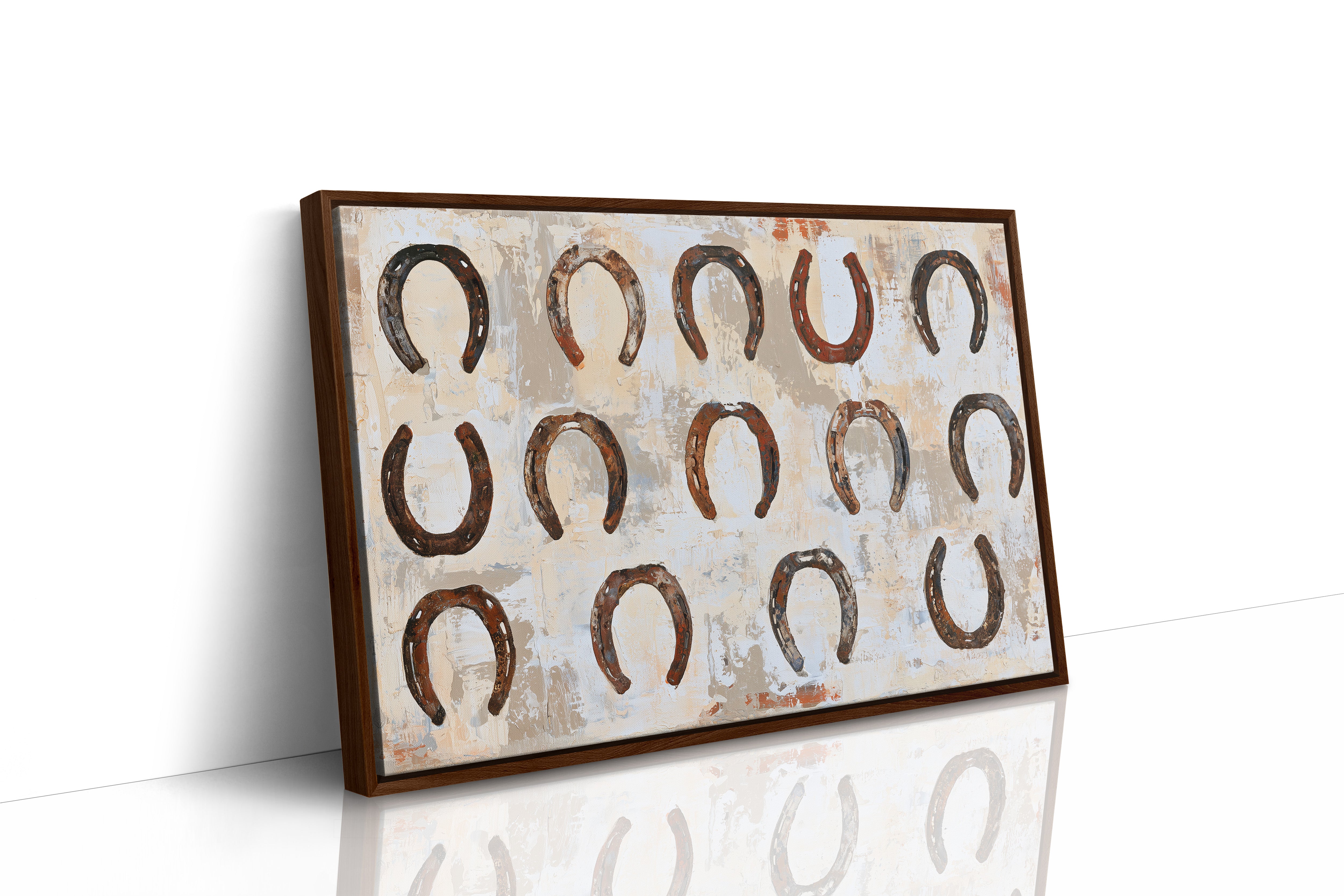 Fourteen Rusted Horseshoes