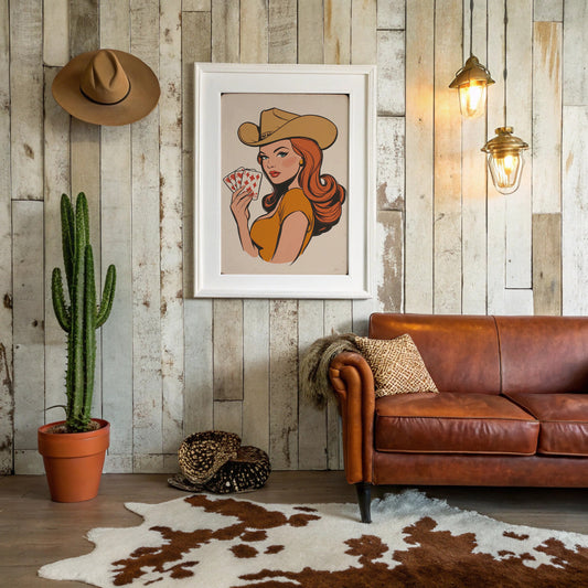 High Stakes Honey - Vintage Pin-Up Cowgirl