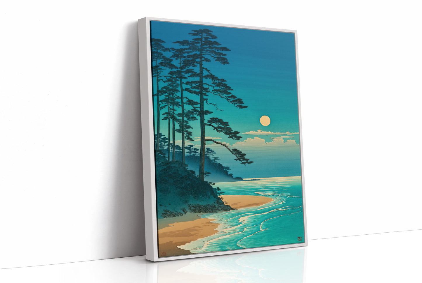 Moonlit Pines Meet Pacific Tides