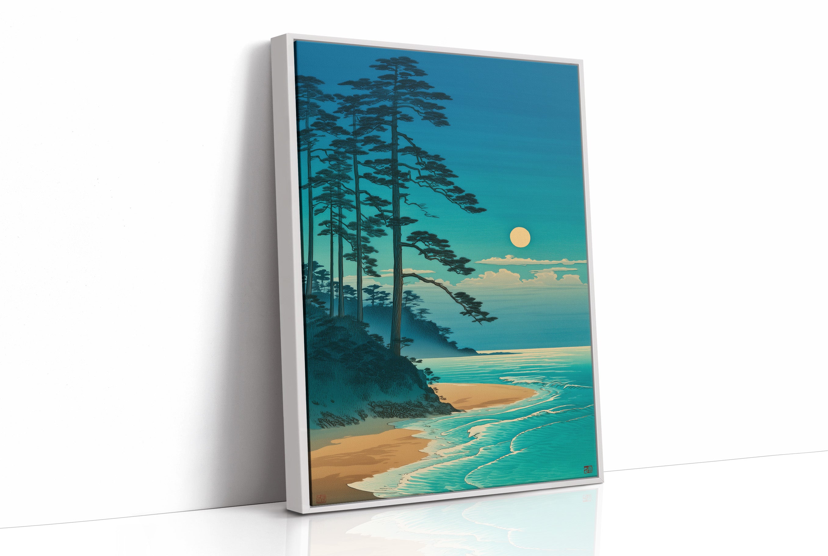 Moonlit Pines Meet Pacific Tides