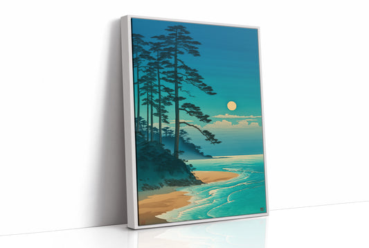 Moonlit Pines Meet Pacific Tides