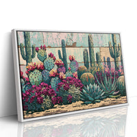 Blooming Prickly Pear Panels
