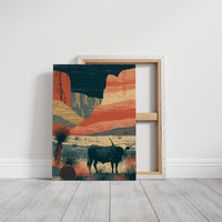 Longhorn at Dusk, Layered Mesas