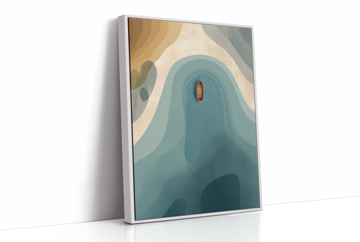 Solitude Adrift in Turquoise Canyons