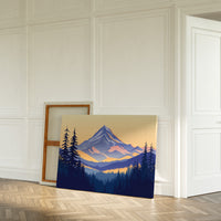 Alpine Gold Bathes Mountain Peaks