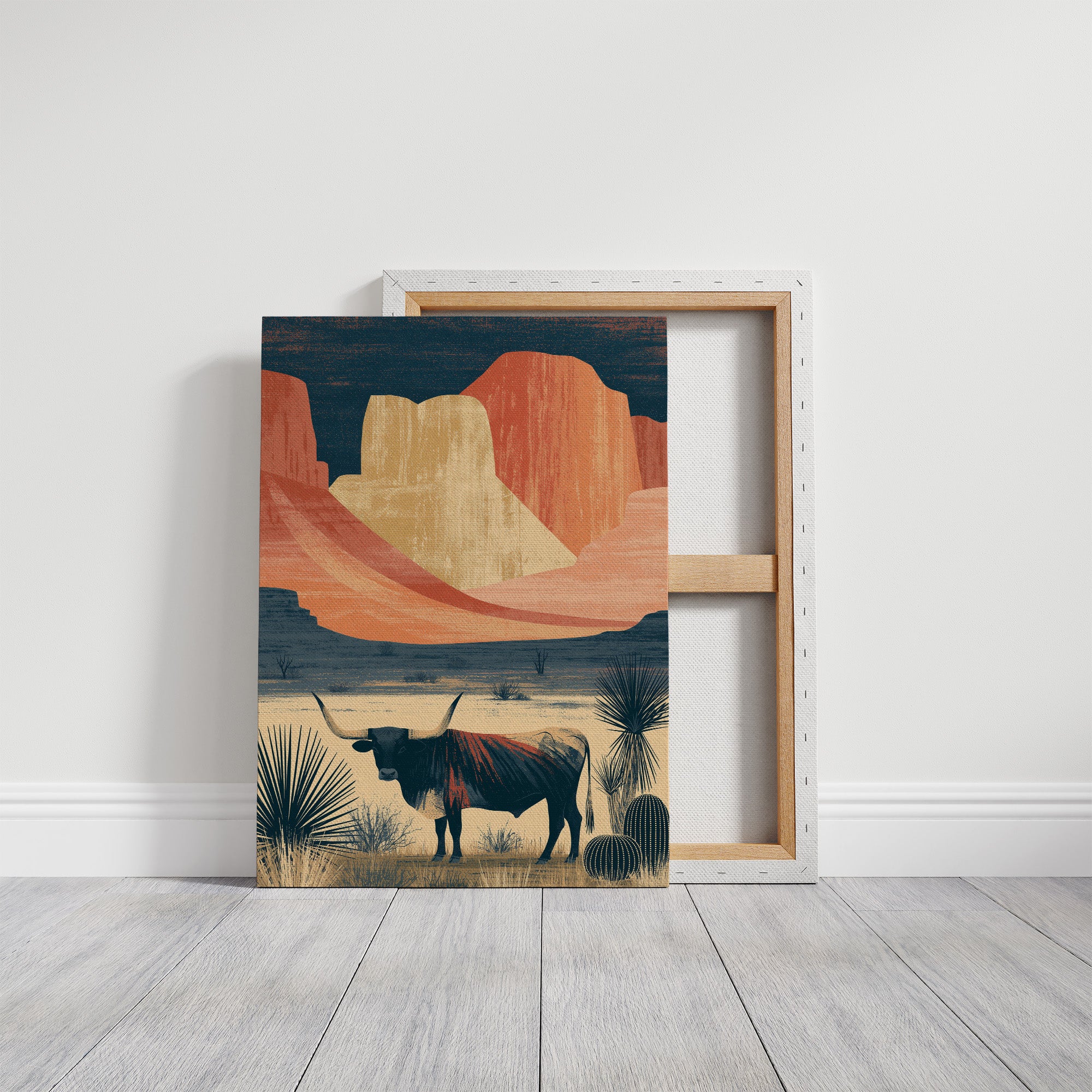 Longhorn Facing Forward, Canyon Glow