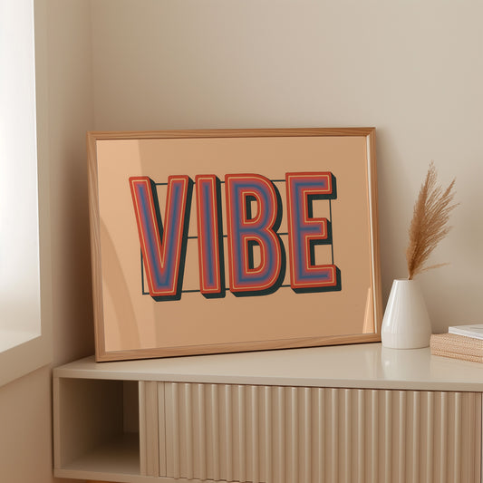 Retro VIBE Gradient Typography