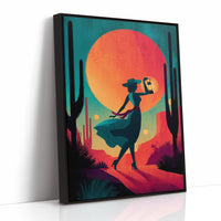 Lantern Lady At Desert Dusk