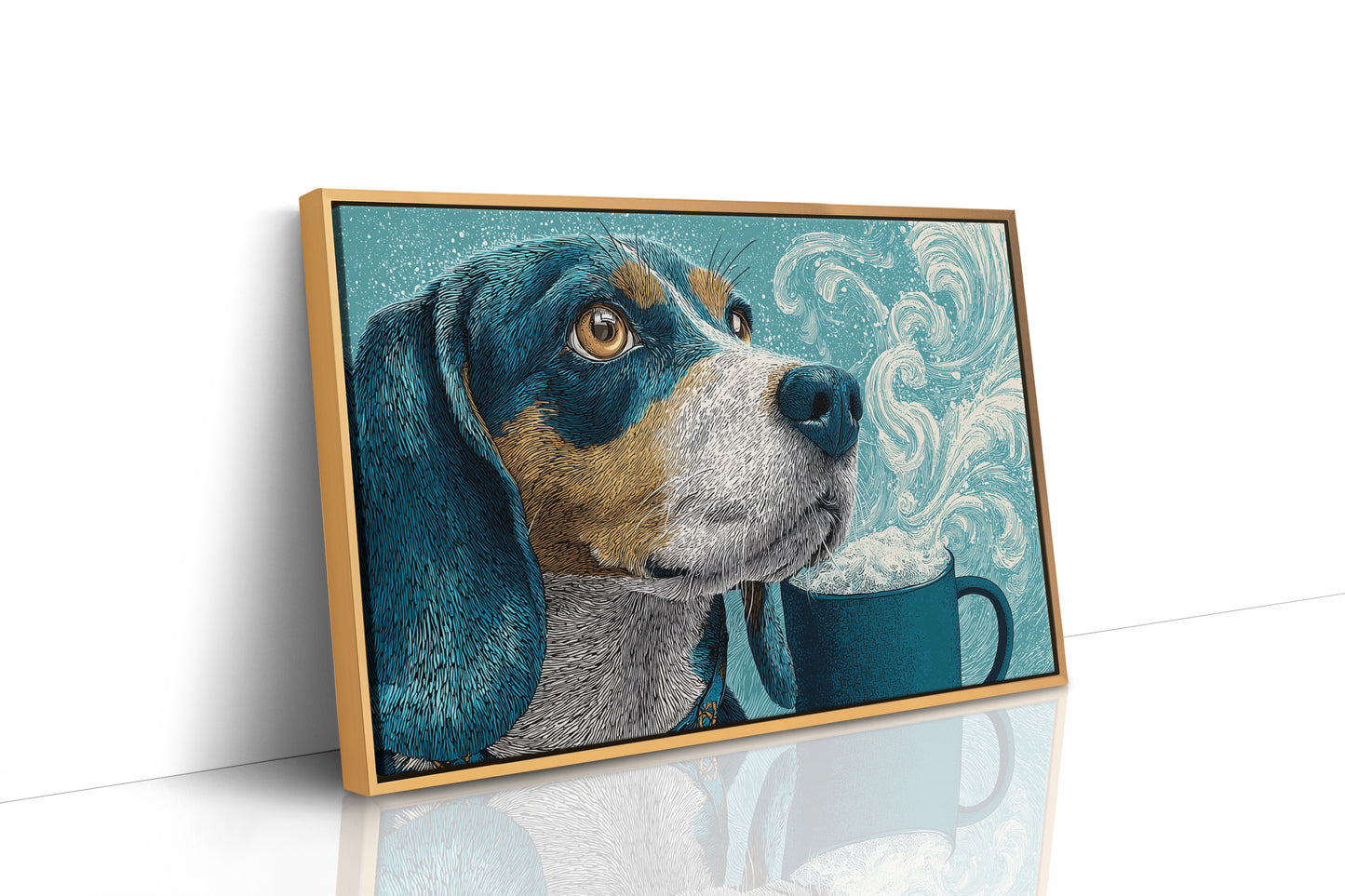 Beagle and the Steaming Mug