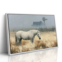White Mare at the Windmill Farm