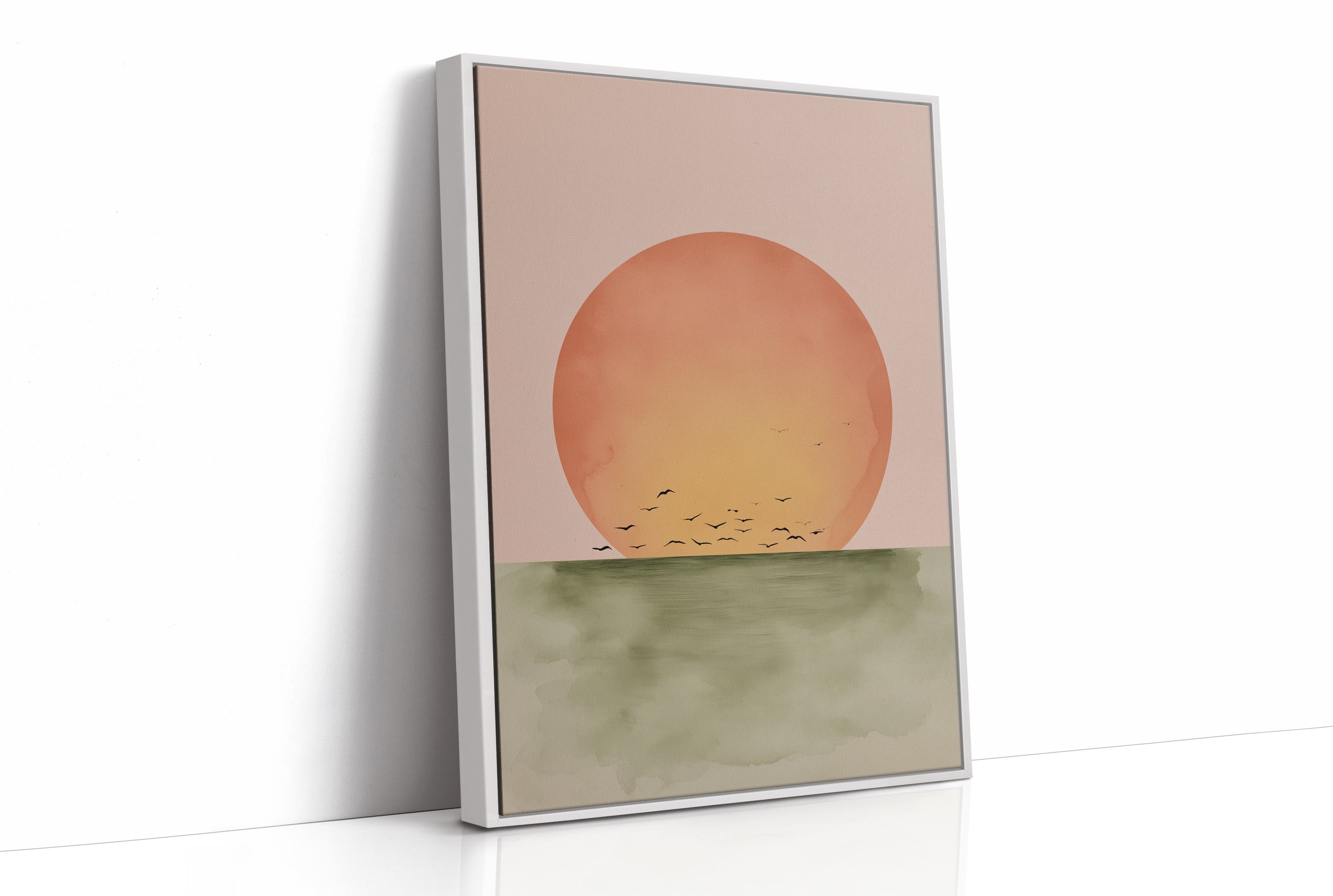 Birds Circle The Coral Dawn