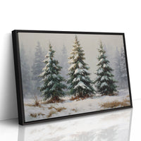 Snow Laden Pines Share Winter Tales