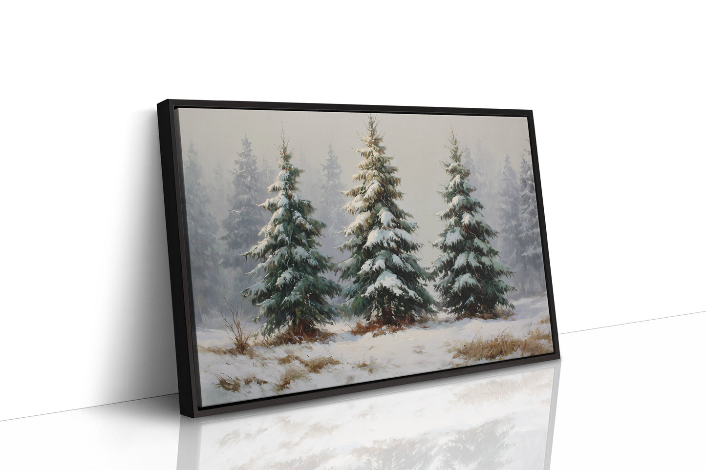 Snow Laden Pines Share Winter Tales