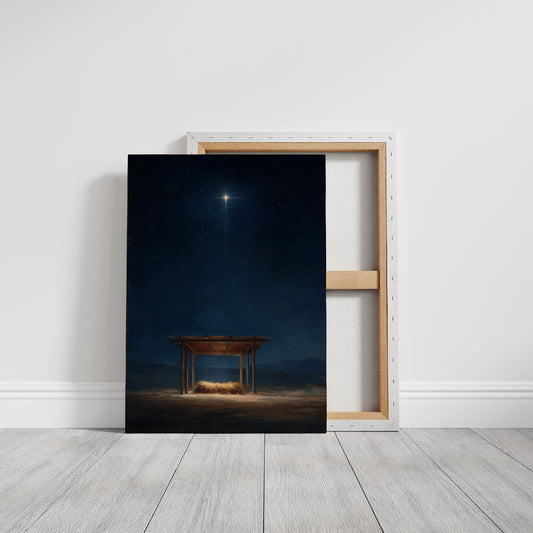Celestial Guide Above Humble Cradle