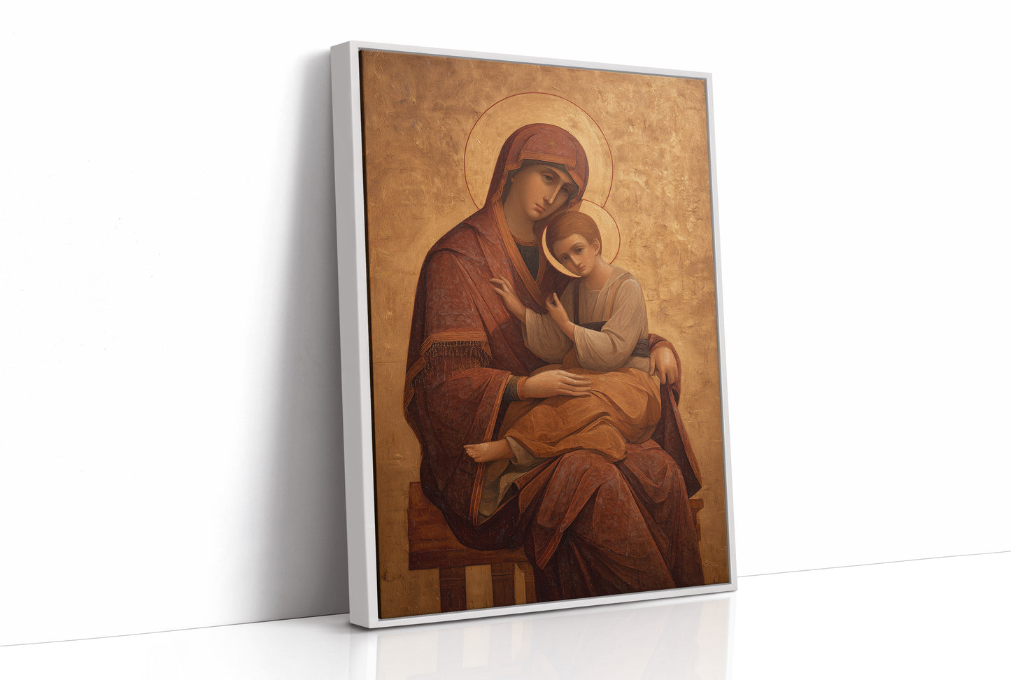 Sacred Embrace in Golden Radiance