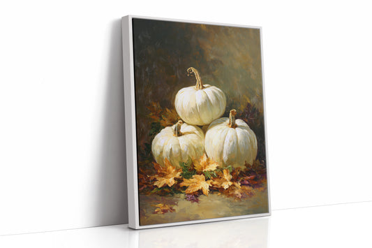 White Pumpkins Dance With Autumn