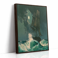 Ghost Ship Under Moonlight