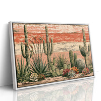 Succulent Garden on Coral Planks
