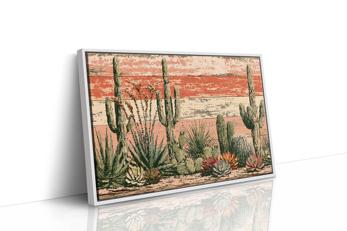 Succulent Garden on Coral Planks