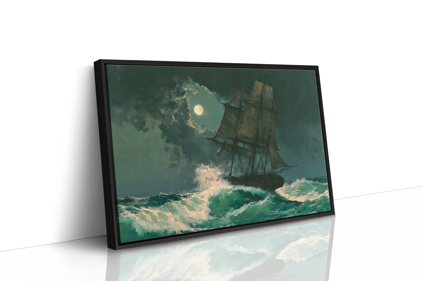 Ship Under Storm Moon